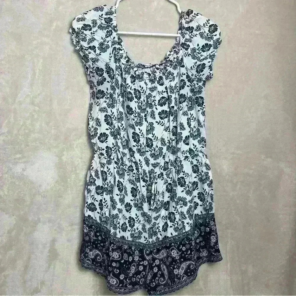 BeBop Patterned Romper Black And White